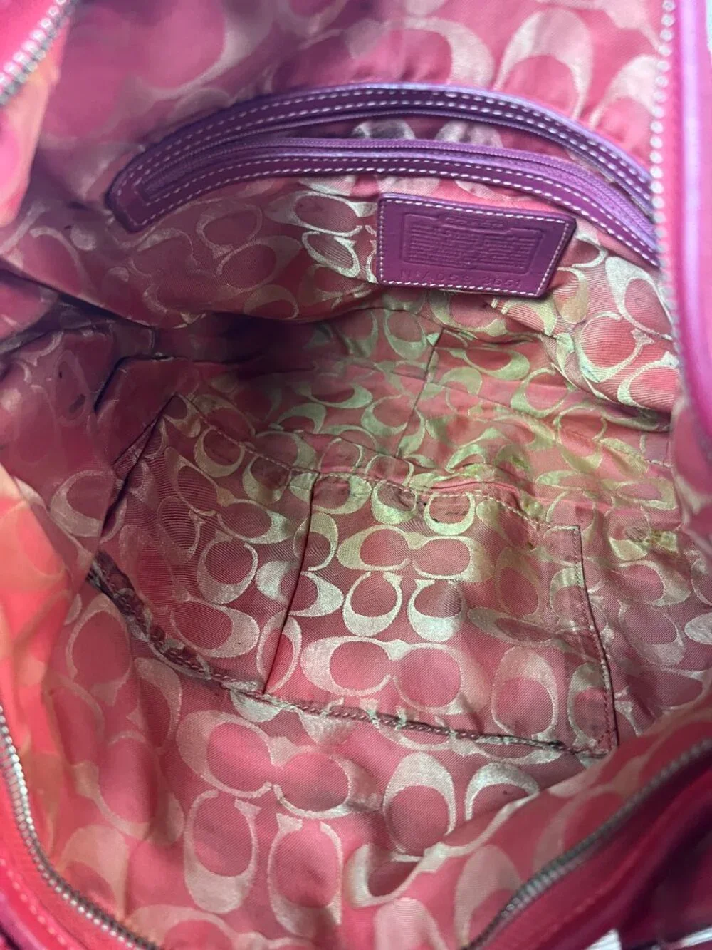 Red Vintage Coach 3651 Soho Medium Leather Hobo Bag